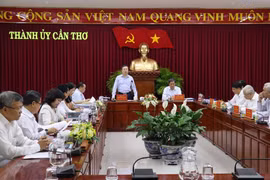 Quang cảnh buổi làm việc. (Ảnh: Ngọc Thiện/TTXVN)