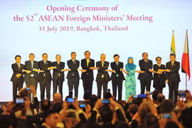 Hội nghị Bộ trưởng Ngoại giao ASEAN lần thứ 52 (AMM-52) và các Hội nghị liên quan tại Bangkok, Thái Lan khai mạc ngày 31/7/2019. (Nguồn: THX/TTXVN)