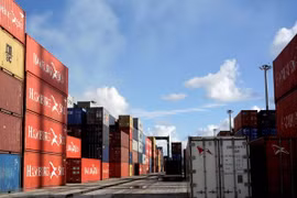 Các container hàng tại Đặc khu phát triển Mariel của Cuba. (Nguồn: AFP/TTXVN)