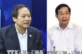 Bị can Nguyễn Bắc Son (trái) và Trương Minh Tuấn. (Nguồn: Cổng thông tin Bộ Công an)