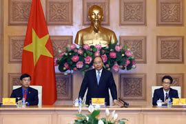 Thủ tướng Nguyễn Xuân Phúc phát biểu tại buổi làm việc. (Ảnh: Thống Nhất/TTXVN)