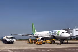 Một máy bay của Bamboo Airways. (Nguồn: TTXVN)