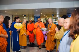Đại biểu quốc tế đến dự Vesak 2019. (Nguồn: Vietnam+)