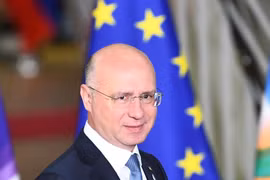 Ông Pavel Filip, khi giữ chức Thủ tướng Moldova, tới dự cuộc họp ở Brussels, Bỉ, ngày 24/11/2017. (Ảnh: AFP/TTXVN)