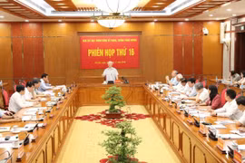Tổng Bí thư, Chủ tịch nước Nguyễn Phú Trọng phát biểu kết luận phiên họp. (Ảnh: Trí Dũng/TTXVN)