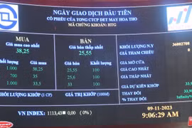 Sàn HOSE. (Ảnh: Hứa Chung/TTXVN)