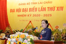Bà Giàng Páo Mỷ, Bí thư tỉnh ủy Lai Châu nhiệm kỳ 2020-2025. (Ảnh: Quý Trung/TTXVN)