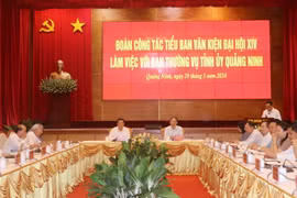 Quang cảnh buổi làm việc. (Ảnh: Văn Đức/TTXVN)