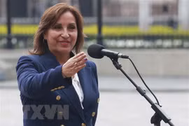Tổng thống Peru Dina Boluarte. (Ảnh: AFP/TTXVN)
