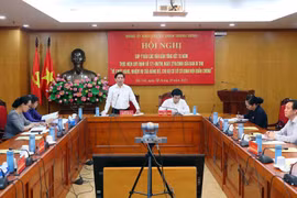 Ông Nguyễn Văn Thể, Ủy viên Trung ương Đảng, Bí thư Đảng bộ Khối các cơ quan Trung ương phát biểu. (Ảnh: An Đăng/TTXVN)