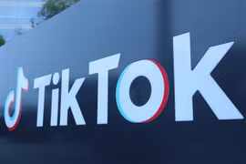 Biểu tượng mạng xã hội TikTok. (Ảnh: THX/TTXVN)