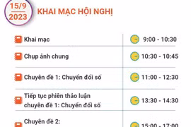 Lịch trình sự kiện Hội nghị Nghị sỹ Trẻ Toàn cầu lần thứ 9