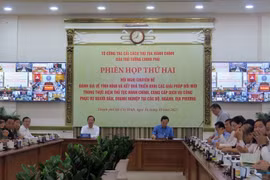 Quang cảnh phiên họp Tổ Công tác Cải cách Thủ tục Hành chính của Thủ tướng Chính phủ. (Ảnh: TTXVN phát)
