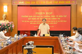 Đồng chí Trần Tuấn Anh, Ủy viên Bộ Chính trị, Trưởng Ban Kinh tế Trung ương chủ trì Phiên họp. (Ảnh: Phương Hoa/TTXVN)