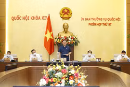 Chủ tịch Quốc hội Vương Đình Huệ phát biểu kết luận phiên họp. (Ảnh: Doãn Tấn/TTXVN)