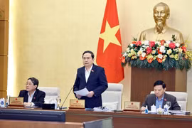 Chủ tịch Quốc hội Trần Thanh Mẫn phát biểu khai mạc. (Ảnh: Doãn Tấn/TTXVN)