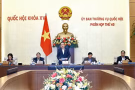 Chủ tịch Quốc hội Trần Thanh Mẫn phát biểu khai mạc. (Ảnh: Doãn Tấn/TTXVN)