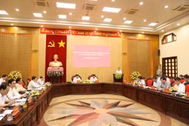 Quang cảnh buổi làm việc. (Ảnh: Đức Phương/TTXVN)