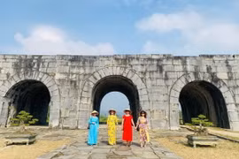 Một góc Thành nhà Hồ. (Ảnh: Hoa Mai/TTXVN)