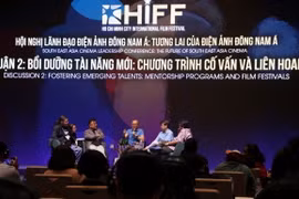 Toàn cảnh phiên thảo luận Bồi dưỡng tài năng mới trong khuôn khổ Hội nghị Lãnh đạo điện ảnh Đông Nam Á tại Thành phố Hồ Chí Minh. (Ảnh: Thu Hương/TTXVN)