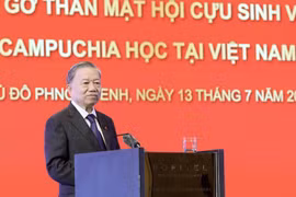Chủ tịch nước Tô Lâm phát biểu tại buổi gặp mặt. (Ảnh: Nhan Sáng/TTXVN)
