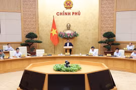 Thủ tướng Phạm Minh Chính chủ trì Phiên họp Chính phủ thường kỳ tháng 4 năm 2024. (Ảnh: Dương Giang/TTXVN)