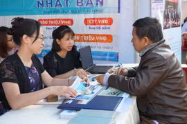 Các doanh nghiệp tư vấn, giới thiệu việc làm cho người lao động. (Ảnh: Hoài Nam/TTXVN)