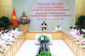 Thủ tướng Phạm Minh Chính chủ trì Hội nghị sơ kết 6 tháng Ủy ban Quốc gia về chuyển đổi số và Đề án 06. (Ảnh: Dương Giang/TTXVN)