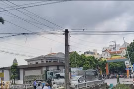Hiện trường vụ tai nạn. (Ảnh TTXVN phát)