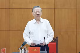Tổng Bí thư Tô Lâm, Trưởng Ban Chỉ đạo Trung ương về phòng, chống tham nhũng, lãng phí, tiêu cực phát biểu. (Ảnh: Thống Nhất/TTXVN)