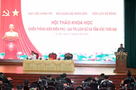 Hội thảo Chiến thắng Điện Biên Phủ - Giá trị lịch sử và tầm vóc thời đại. (Ảnh: Trọng Đức/TTXVN)