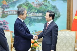 Phó Thủ tướng Trần Hồng Hà tiếp Cố vấn Bộ Ngoại giao, Đại sứ phụ trách AZEC Nhật Bản Yamada Takio. (Ảnh: Minh Đức/TTXVN)