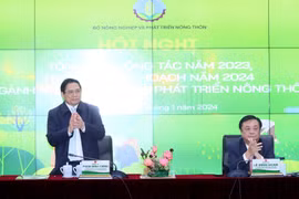 Thủ tướng Phạm Minh Chính dự và chỉ đạo hội nghị. (Ảnh: Dương Giang/TTXVN)