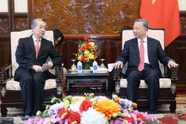 Chủ tịch nước Tô Lâm tiếp Đại sứ Trung Quốc tại Việt Nam Hùng Ba. (Ảnh: Nhan Sáng/TTXVN)