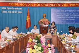 Quang cảnh buổi làm việc ngày 21/12/2022. (Ảnh: Đinh Hằng/TTXVN)