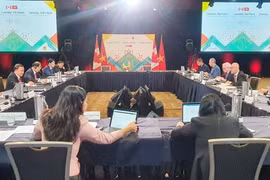 Ngày 6/7/2022, tại thành phố Vancouver, tỉnh British Columbia (Canada) diễn ra Kỳ họp đầu tiên của Ủy ban hỗn hợp về kinh tế giữa Việt Nam và Canada và Diễn đàn doanh nghiệp Việt Nam-Canada. (Ảnh: TTXVN phát)