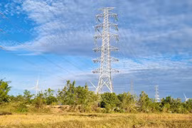 Đường dây 220kV Ninh Phước-Thuận Nam vừa đóng điện thành công. (Nguồn: EVN)