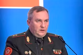 Bộ trưởng Quốc phòng Belarus Viktor Khrenin. (Ảnh: AFP/TTXVN)