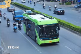 Xe buýt điện. (Nguồn: TTXVN)