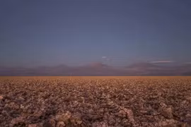 Bãi muối trên sa mạc Atacama tại nhà máy lithium Sociedad Química y Minera de Chile. (Nguồn: NRDC)