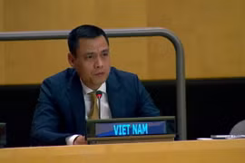 Đại sứ Đặng Hoàng Giang, Trưởng Phái đoàn Thường trực Việt Nam tại Liên hợp quốc. (Ảnh: Thanh Tuấn/TTXVN)