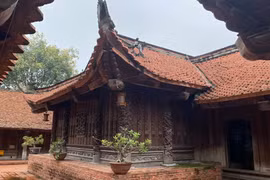 Chùa Đậu lưu giữ nhiều giá trị văn hóa, kiến trúc, nghệ thuật của các vương triều Lý-Trần-Lê-Nguyễn. (Ảnh: Bích Hằng/Vietnam+) 