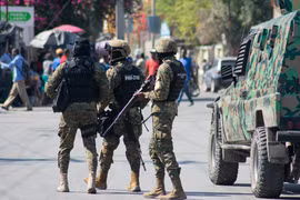 Cảnh sát Haiti tăng cường an ninh tại Port-au-Prince ngày 9/3/2024. (Ảnh: AFP/TTXVN)