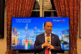 Đại sứ Nguyễn Quốc Dũng phát biểu. (Ảnh: Kiều Trang/Vietnam+)