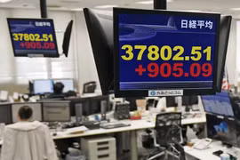 Chỉ số chứng khoán Nikkei đạt mức cao mới trong 34 năm . (Nguồn: Kyodo)