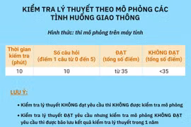 Quy định kiểm tra kiến thức để phục hồi giấy phép lái xe