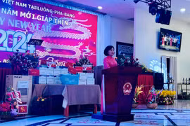 Tổng Lãnh sự Kiều Thị Hằng Phúc phát biểu tại sự kiện. (Ảnh: Tổng lãnh sự quán Việt Nam tại tỉnh Luang Prabang) 