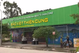 Công ty cổ phần Du lịch và Thương mại quốc tế Thiên Cung do Nguyễn Đức Đông làm Giám đốc, là nơi thực hiện các giao dịch rút tiền bằng hình thức thanh toán không dùng thẻ. (Ảnh: TTXVN phát)