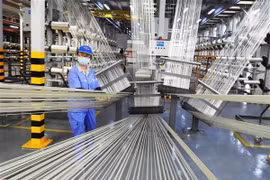 Một nhà máy sản xuất sợi carbon ở tỉnh Giang Tô, Trung Quốc. (Nguồn: AFP/TTXVN)