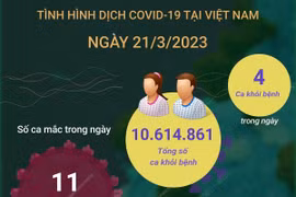 [Infographics] Tình hình dịch bệnh COVID-19 tại Việt Nam ngày 21/3